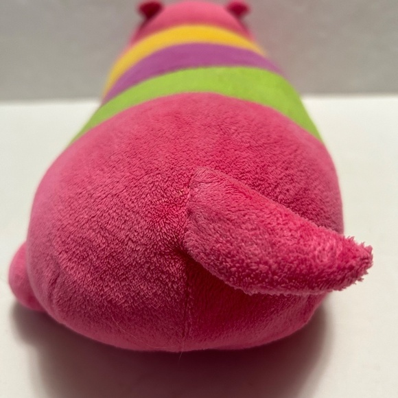 Stuffed Plush Toy Pillow Doll Hippo 16" Kids Girls Boys Animal Rainbow Multicolo - Picture 3 of 8